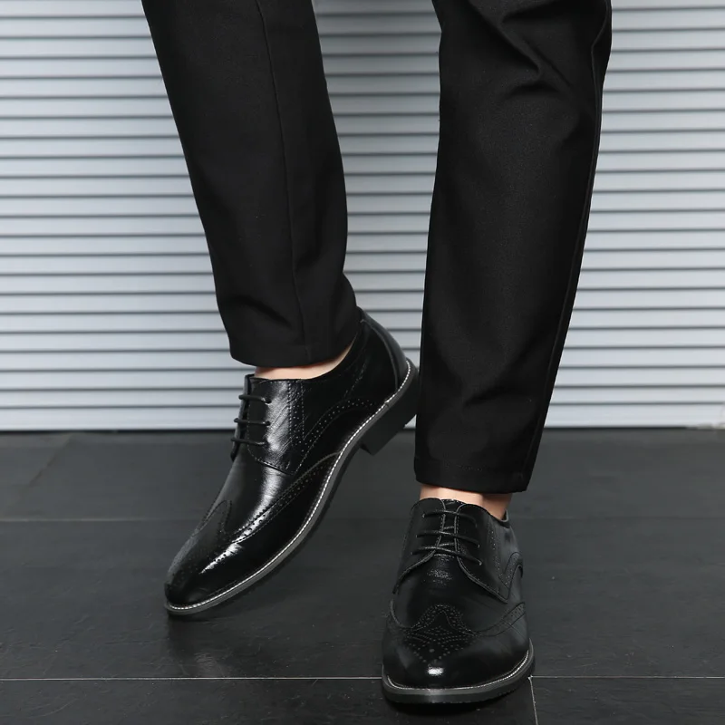 

leisure 2020 breathable hot shoe new fashion black cuero para for leather flat mens men de hombre casual sapatos causal man