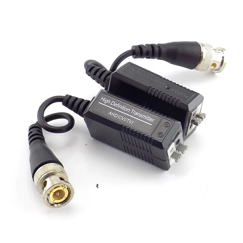 1pair BNC UTP Cat5/5e/6 Video Balun Transceiver Adapter Transmitter for HD 720P 1080P AHD CVI TVI CCTV Camera | Безопасность и