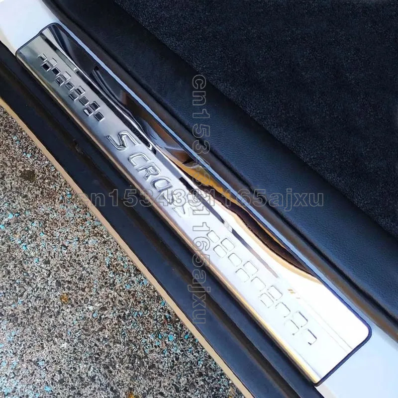 Накладка на порог автомобильной двери из нержавеющей стали для Suzuki SX4 S Cross 2014 2015