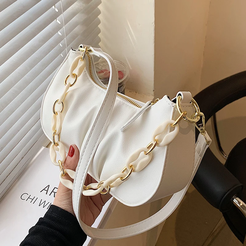 

2021 fashion shopping bag women's handbag chain women's handbag shoulder bag leather solid color chain portable women's bag