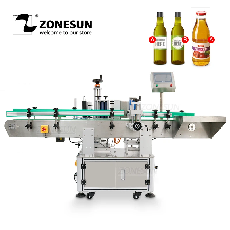 ZONESUN ZS TB822 автоматическая машина для нанесения этикеток на круглых поверхностях