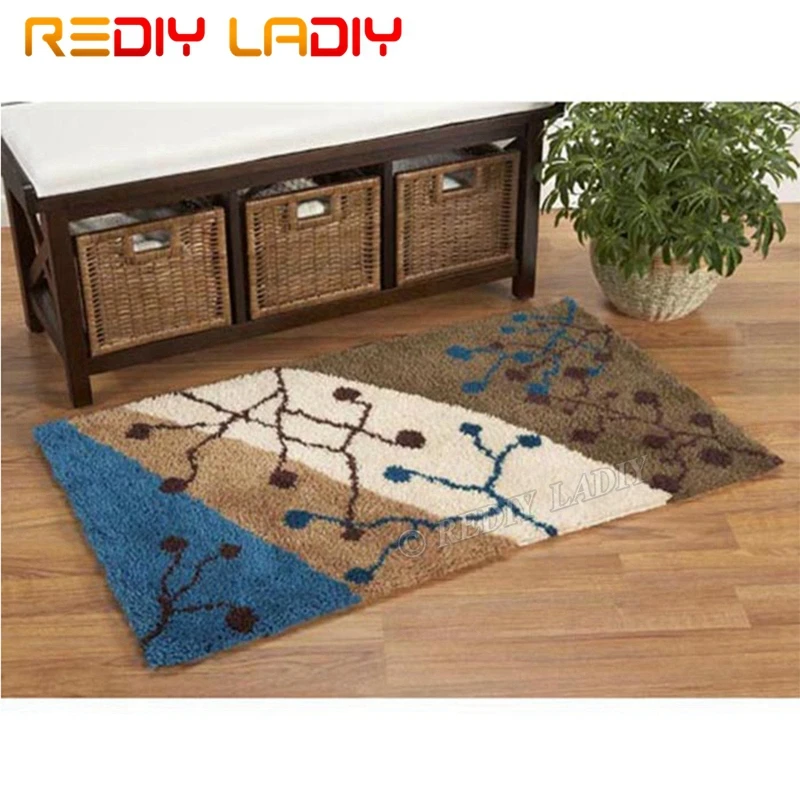

Latch Hook Kits Make Your Own Rug Simple Pattern Tapestry Crochet Cushion Mat DIY Carpet Rug Pre-Printed Canvas Hobby & Crafts