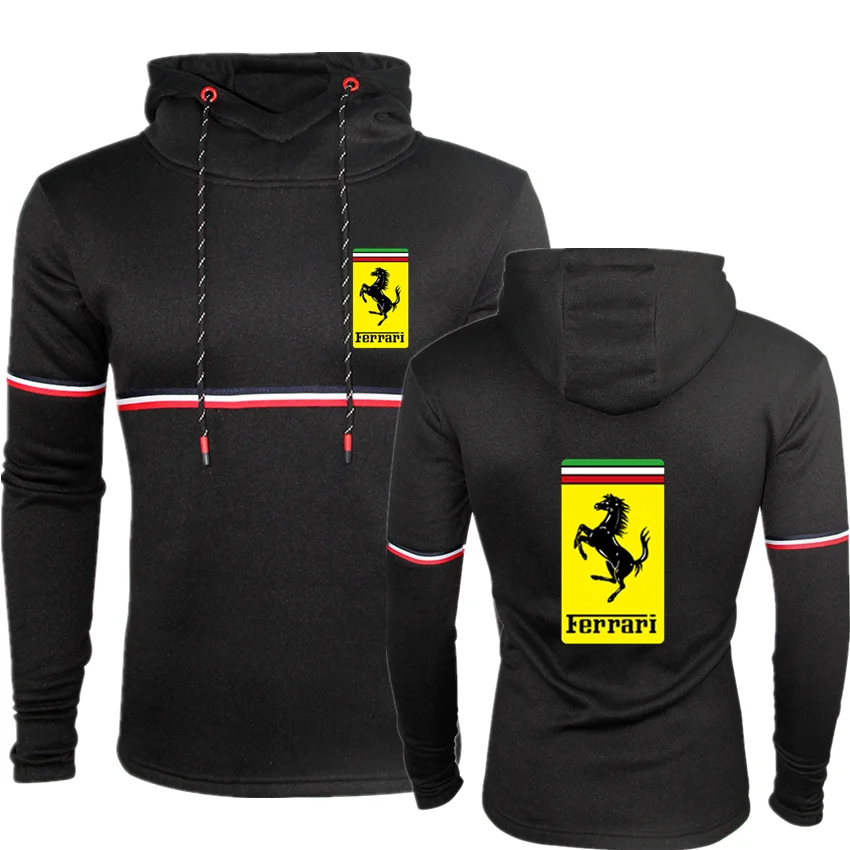 

Ferrari CAR LOGO 2021Spring Autumn Men's Jacket Hoodie Coat Casual Zipper Sweatshirt Men's Sportswear Fashion Men's Hoodie FAL13