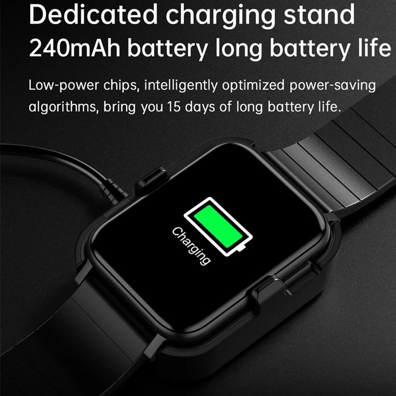 

T10 Bluetooth Call Smart Watch Heart Rate Blood Pressure Oxygen Monitoring IP67 Waterproof Men Smart Watch For IOS Android