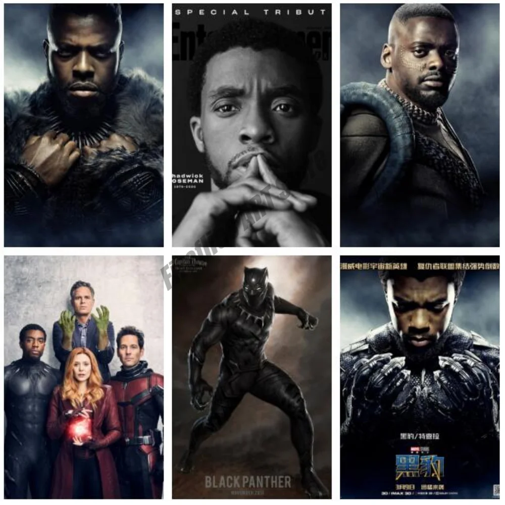 Картина на холсте Черная пантера Marvel Супергерой кино настенное искусство