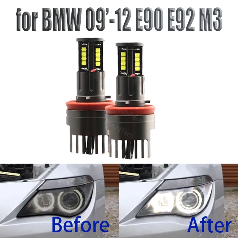 160 Вт яркий белый светодиодный светильник Angel Eye Halo H8 без ошибок для BMW 2009-2012 3 серии
