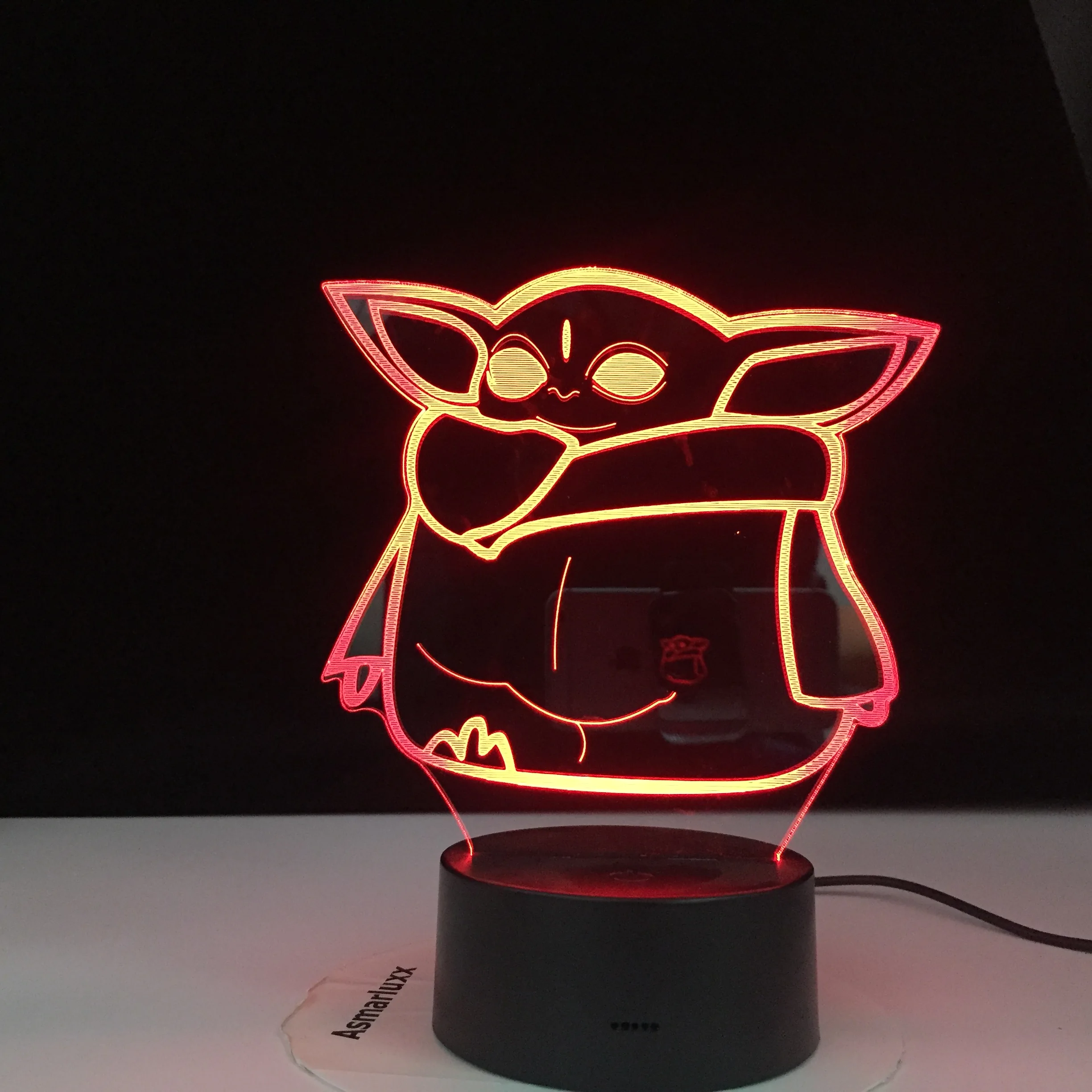 Ночник Звездные войны с героями мультфильмов йода светодиодный Ночной