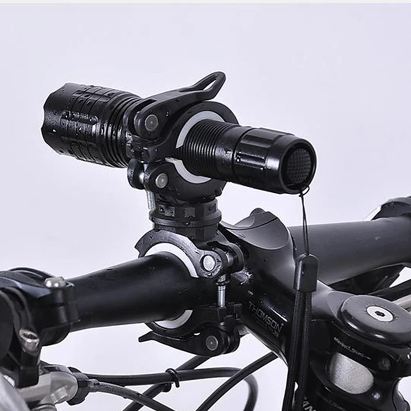 

1 Pcs 360 Degree Cycling Clip Clamp Rotation Bike Torch Mount LED Head Front Flashlight Holder Light Clip Bicycle Accessories