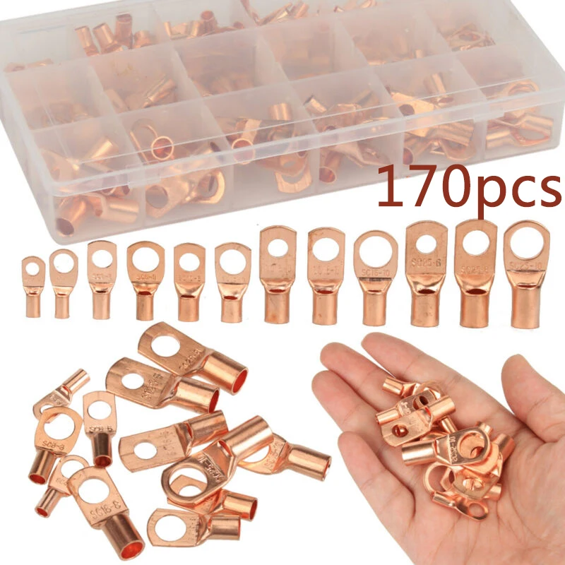 170 шт. электрический наконечник кольцо терминалы ассортимент комплект