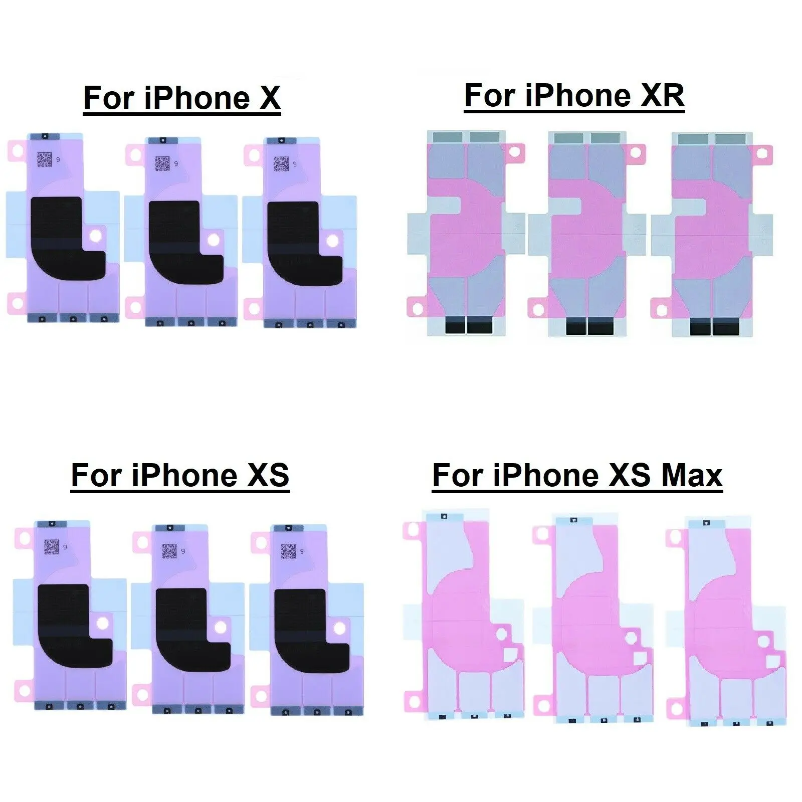 

Lot of 10pcs For iPhone 12 11 Pro X XS Max 7 6 Plus Tape 6S 5S 8P 8 Battery Adhesive Tape Strips With Pull Tabs Replacement