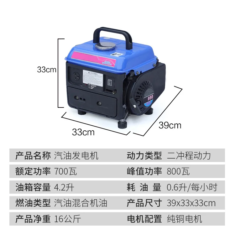 Бензиновый генератор бесшумный бесщеточный Частотный полностью медный военный