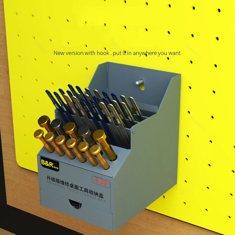 br s 28 storage box mobile phone repair tool parts tweezers screwdriver screw parts organizer abs storage rack free global shipping