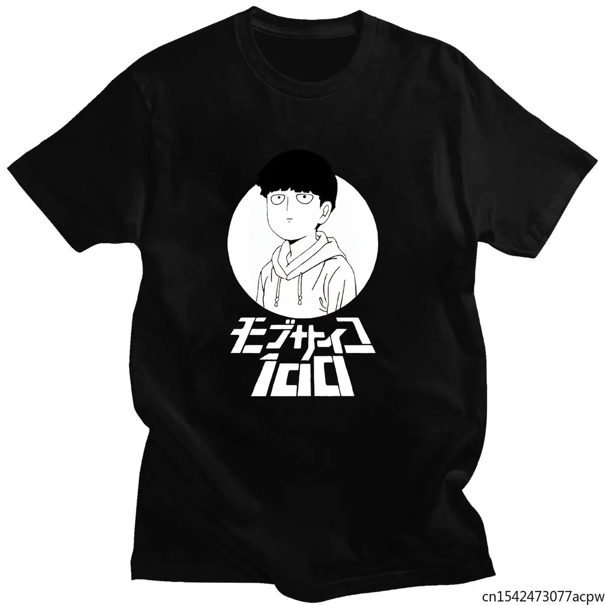 

Mob Psycho Anime Classic Cute Cartoon Print Summer Short-sleeved Loose Casual Couple SportsT-shirt Oversized Unisex Tee
