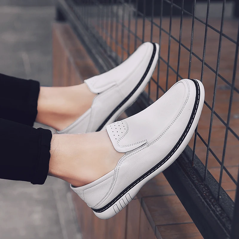 

2020 cuero fashion zapatos hombre Mens sneakers formal loafers wear sale for sneaker shoe leisure casuales slip-on breathable