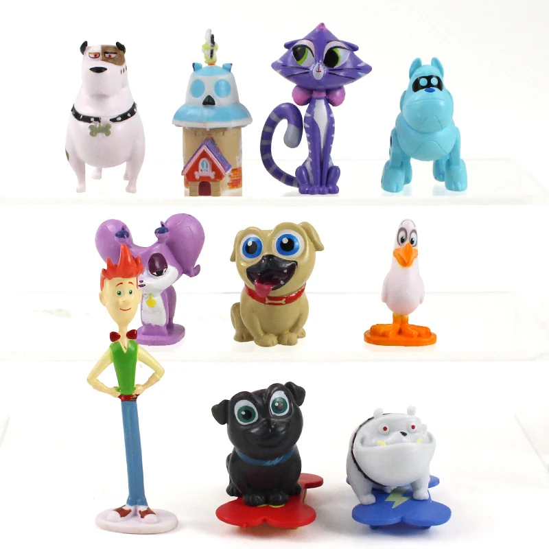 Puppy Dog Pals Bingo Rolly Bob cane e amici pug cuccioli PVC Figure Toy Model da collezione