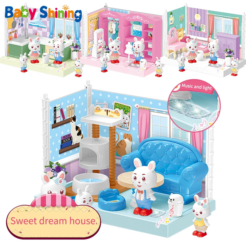 Детские светящиеся игрушки для ролевых игр кухни гостиной ванной комнаты