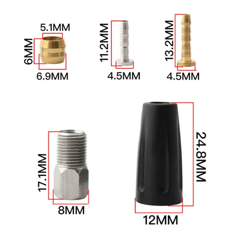 

Bike Hose Hydraulic Disc Brake Olive Connect Insert Oil Needle Olive Head Suit Tubing Pipe Oil Hose Brake Accessories