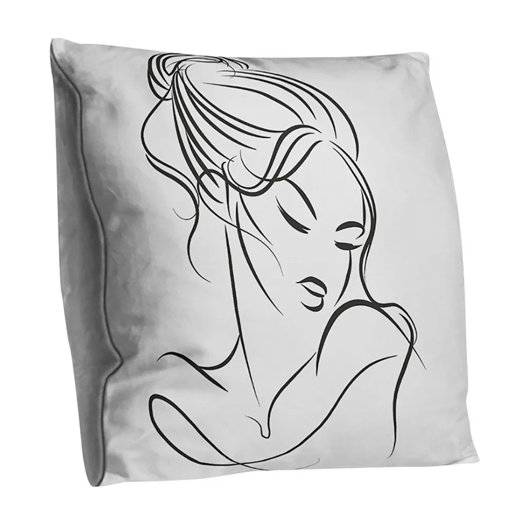 Чехол для подушки Ouneed Art sketch портретная печать двусторонний полиэстеровый чехол