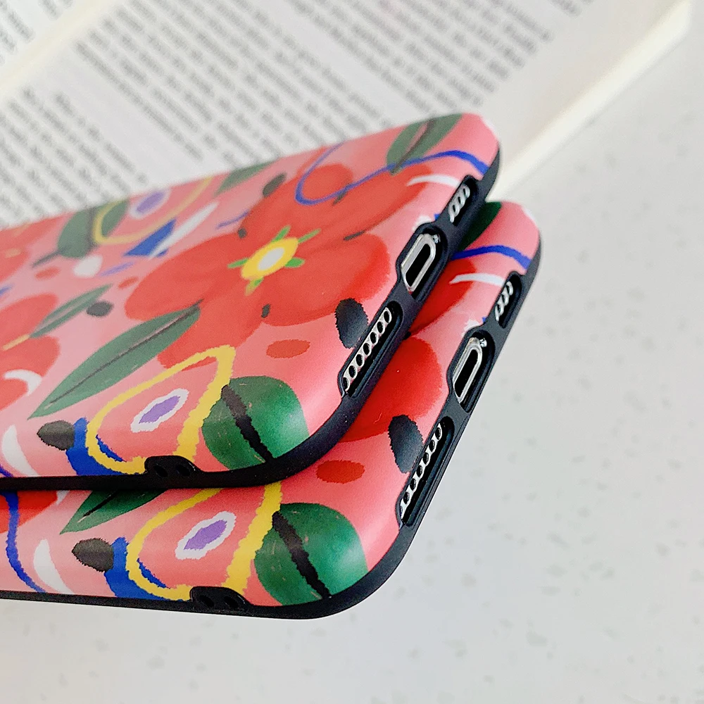 SUYACS Cute Wildflower Phone Case For iPhone 11 Pro Max XS MAX XR X 6 6S 7 8 Plus Matte Soft IMD Full Body Back Cover Gift | Мобильные