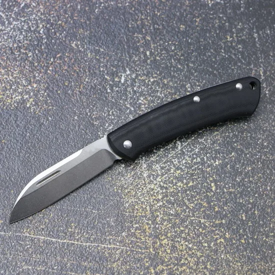 G10 handle 319# складной нож Mikata/G10 с ручкой D2 лезвие для кемпинга и охоты, тактические карманные ножи для фруктов, инструменты для выживания, EDC - Цвет: G10 handle