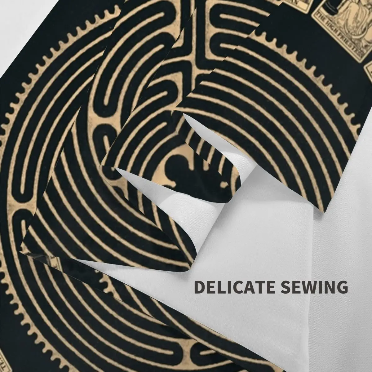 Гобелен с изображением лабиринта и колеса Таро богемный Настенный декор мандалы