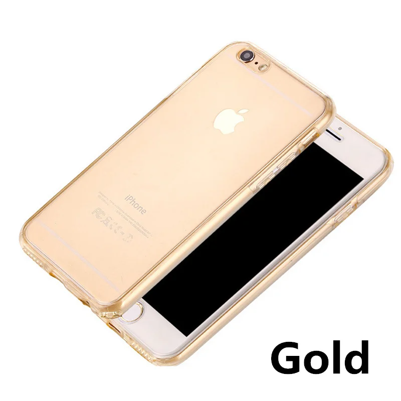 Gold 360 двойной защитный чехол для iPhone X XS Max XR 11 Pro MAX Funda чехол для iPhone 7 8 6 6s Plus 5 5S SE Мягкий силиконовый чехол для телефона - Цвет: Gold
