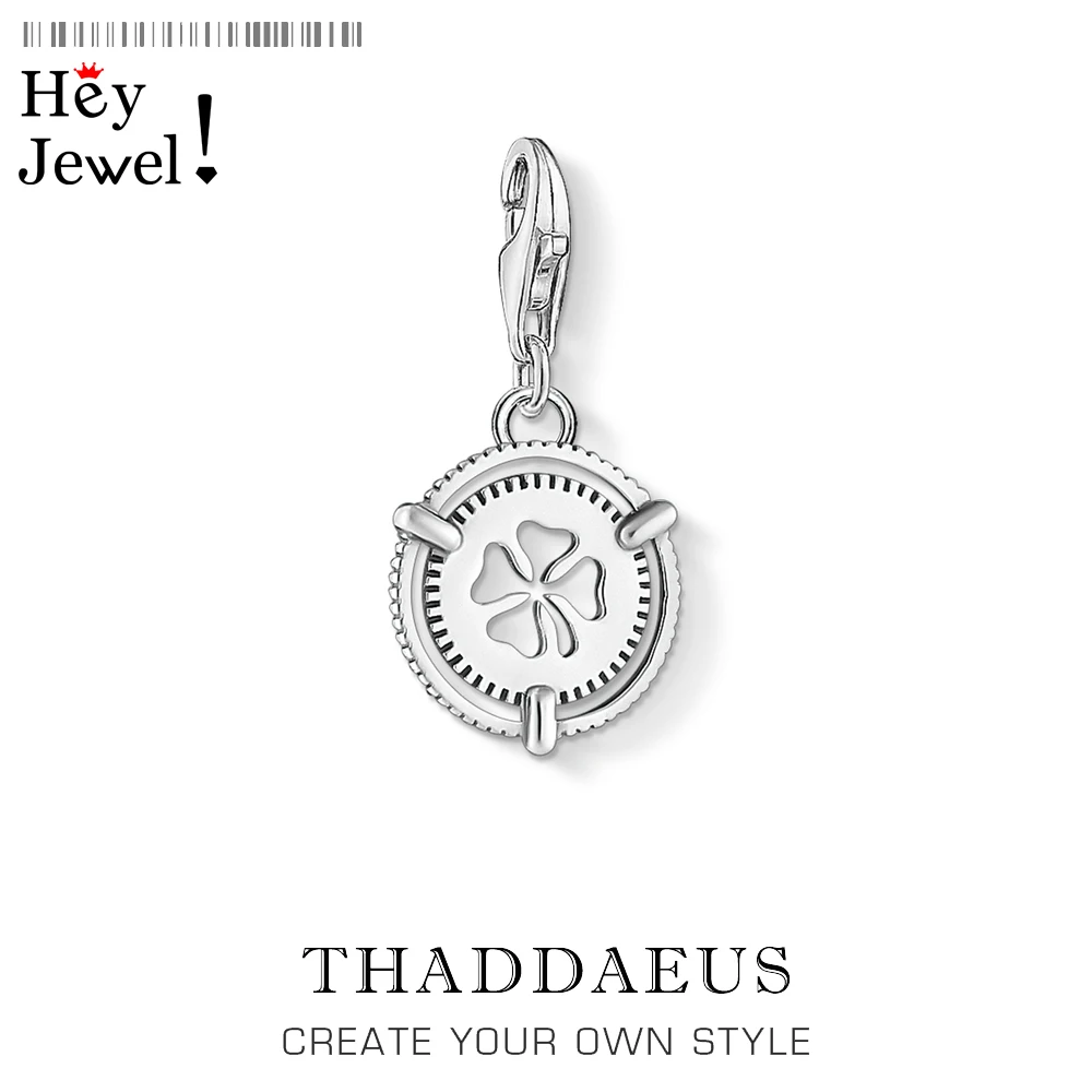 

Lucky Cloverleaf Charm Pendants For Women Men 925 Sterling Silver Vintage Jewelry Fit Bracelet Necklace
