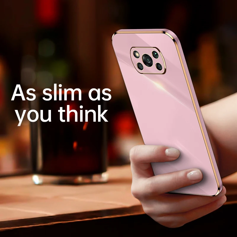Plating Square Silicone Ring Holder Stand Soft Case On For Xiaomi  Poco X3 M3 Pro X 3 NFC X3 GT F3 5G Camera Protection Cover