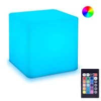 dimmable led night light mood lamp for kids and adults rechargeable led cube light 16 rgb colors remote control
