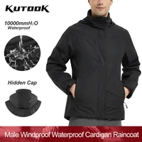 kutook mens raincoat cycling rain jacket waterproof windproof coat running riding clothes lightweight breathable stowable cap