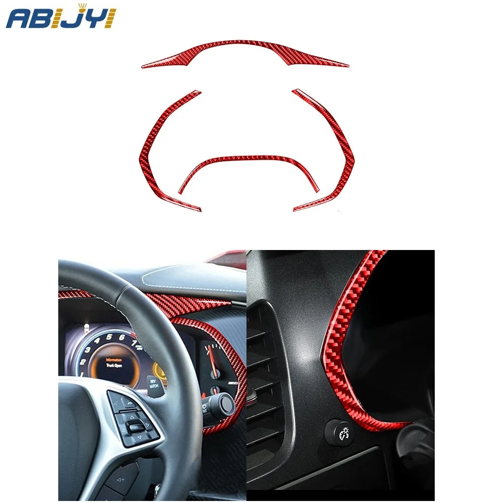 

Автомобильные аксессуары для Chevrolet Corvette C7 2014-2019, украшение интерьера, наклейки из углеродного волокна, украшение рамы приборной панели