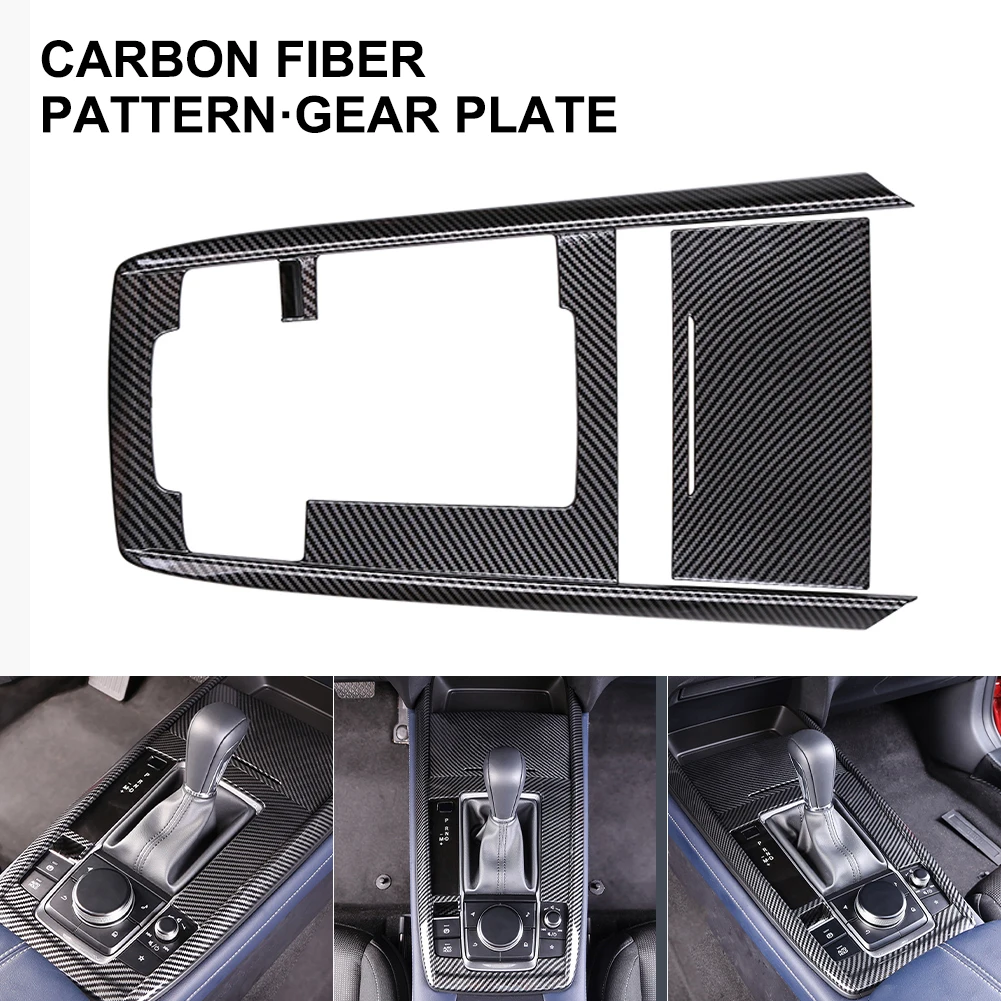

Car Center Console Panel Cover Decorative Sticker Carbon Fiber Holder Gearbox Protective Sticker For Mazda CX-30 2020-2021 LHD