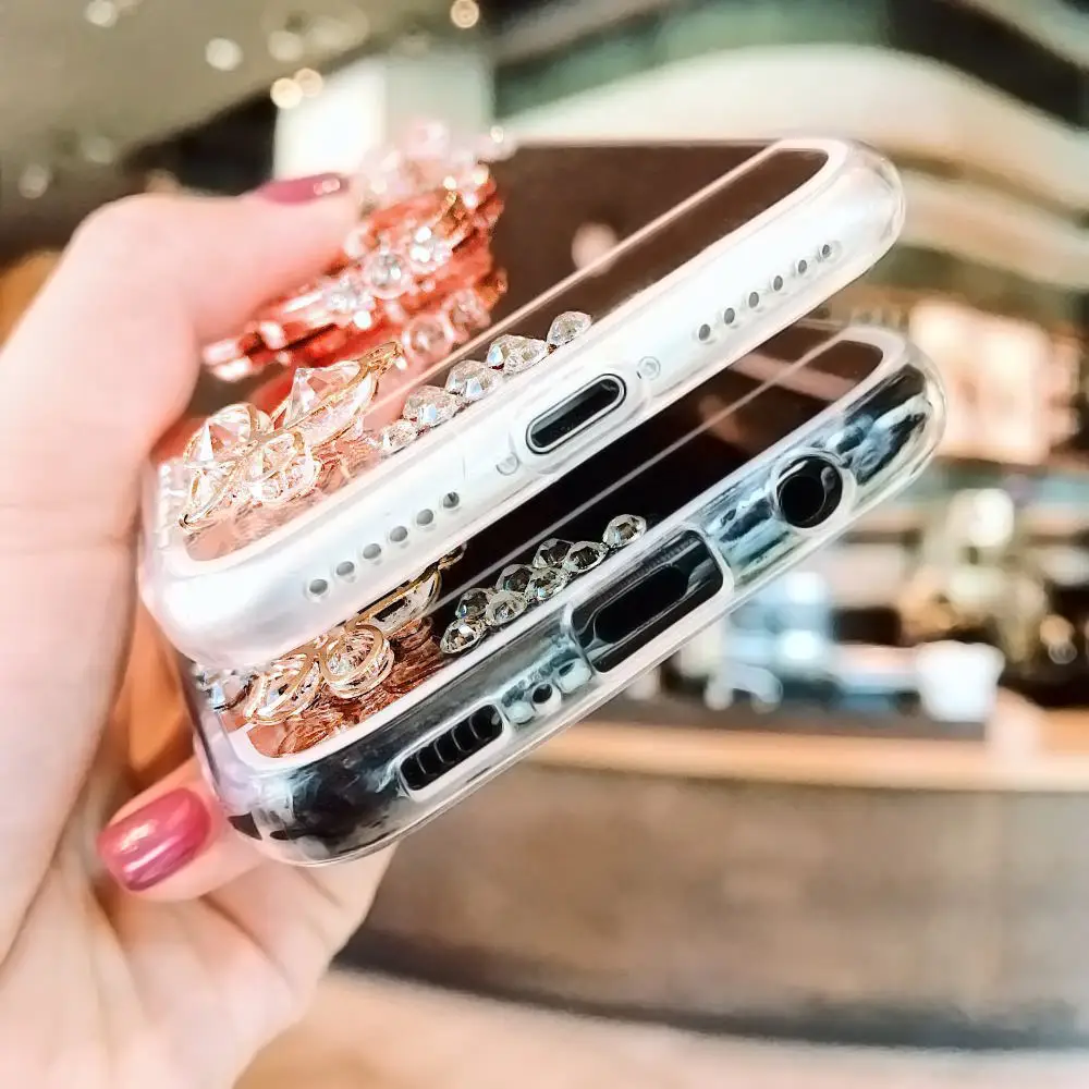 L-FADNUT для Samsung Galaxy S10 Case S10E S9 S8 Plus S7 Edge чехлы с блестящими бриллиантами кольцом на