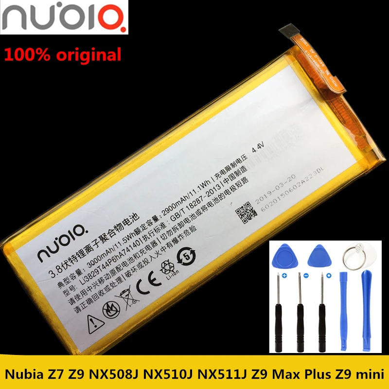 

Original 3000mAh Li3829T44P6HA74140 Battery for ZTE Nubia Z7 Z9 NX508J NX510J NX511J Z9 Max Plus Z9 mini Cell Phone
