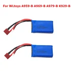7,4 V 2500mAh 2S Lipo Батарея для Q39 WLtoys A959-B A969-B A979-B K929-B RC автомобиль игрушки для грузовых автомобилей, вертолет лодки Аксессуары Запчасти