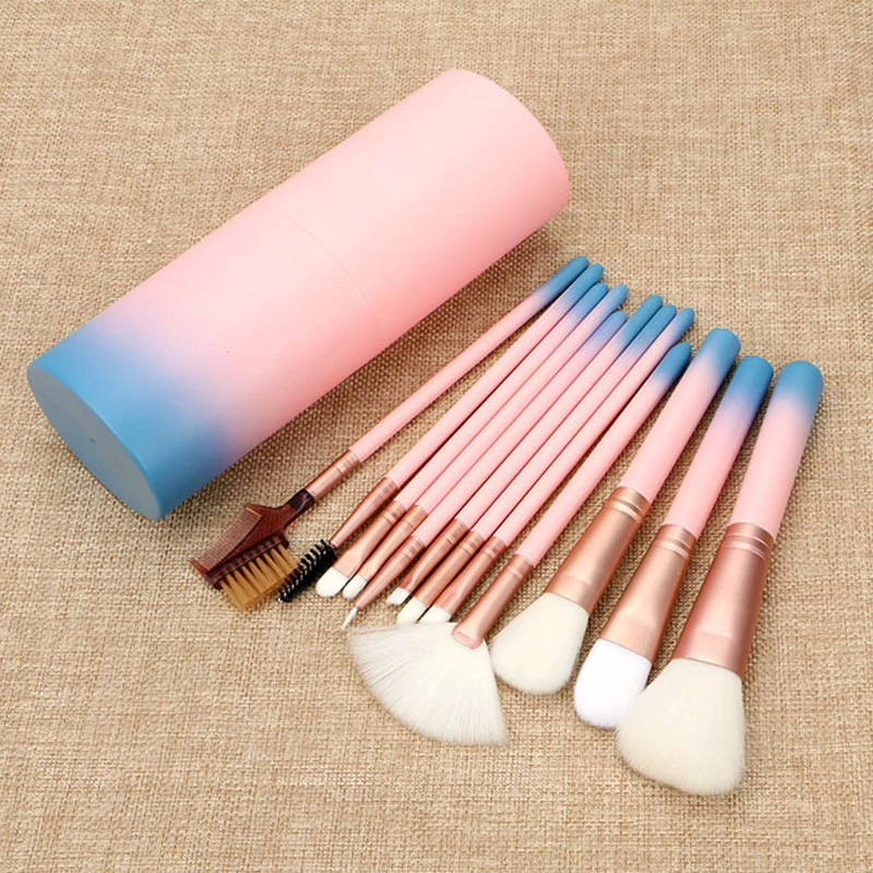 

Makeup Brushes Set 12pcs Face Foundation Powder Brush Professional Makeup Concealer Blush Eyebrow Eye Shadow Make Up Brush Set