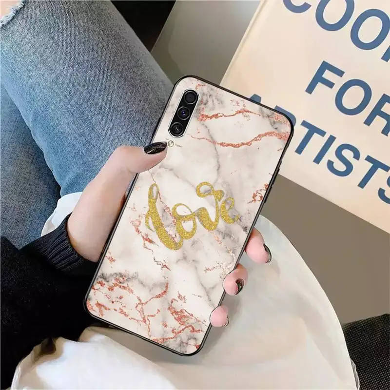 

Custom Marble Name coque Phone Case For Samsung galaxy S 9 10 20 A 10 21 30 31 40 50 51 71 s note 20 j 4 2018 plus
