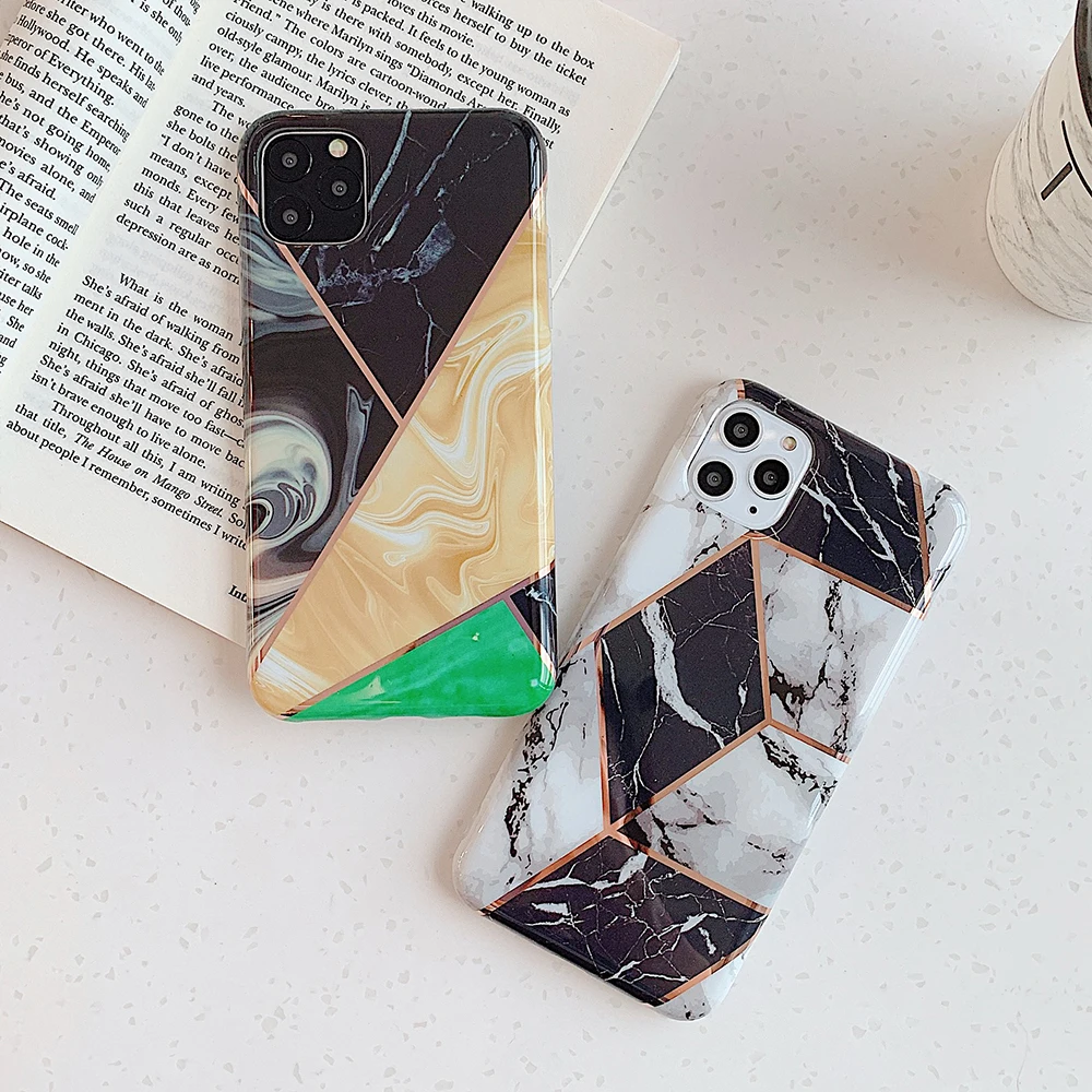 Роскошный Мраморный чехол для телефона Apple iPhone X XR XS 11 Pro Max 8 7 6S 6 Plus мягкий