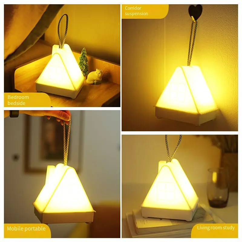 

Lovely Household Portable Lamp Silicone Nightlight Bedroom Bedside Children's Gift With Sleep LED Rechargeable Table Lamp