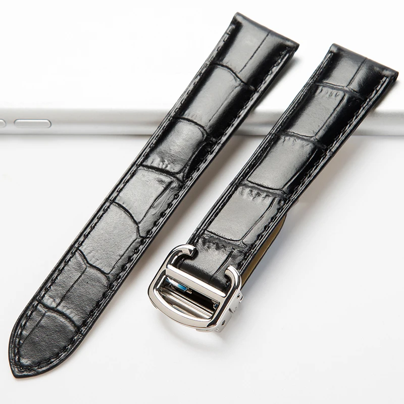 Ремешок для часов OTMENG Cartier Tank Solo W6700255 ремешок из натуральной кожи 20/22/23/24/25 мм