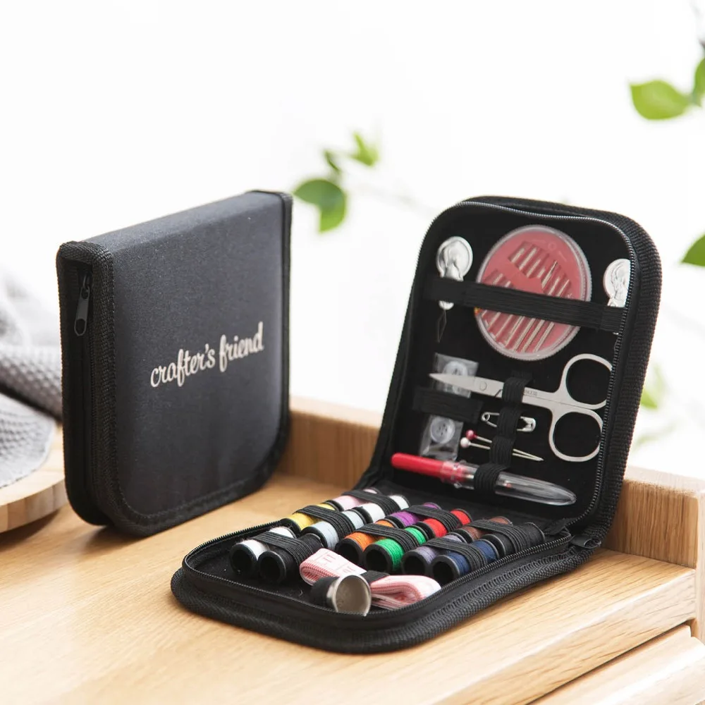 Портативный комплект для шитья дорожная швейная коробка игольчатые ножницы