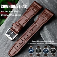 20mm 21mm 22mm watchband for iwc pilot classicspitfirele petit prince watch strap calf genuine leather bracelet watch band