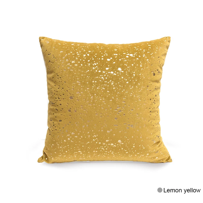 

43*43cm Velvet Golden Spots Cushion Cover Light Luxury Pure Pillowcase Sofa Bedroom Decorative Pillow Covers Home Decor coussin