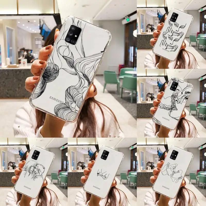 

Abstract Art Kiss More Often Phone Case Transparent For Samsung S A M J 21 20 50 30 60 5 7 51 71 90 11 10 J710 e p PLUS Prime 5G