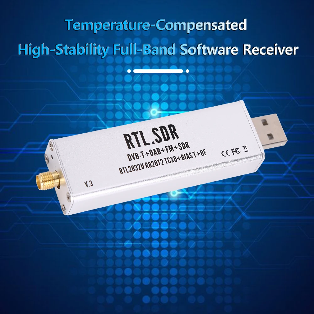 Программно-определяемый радиоприемник Blog RTL SDR V3 R820T2 RTL2832U 1PPM TCXO SMA RTLSDR с