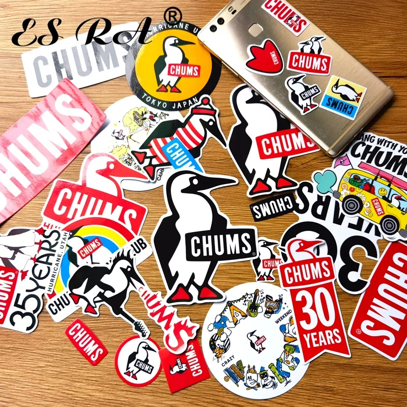 Pegatinas impermeables para exteriores, calcoman&iacute;as impermeables con logotipo de ping&uuml;ino, calcoman&iacute;as de Camping de PVC para ordenador port&aacute;til, guitarra, monopat&iacute;n, Motor, 26 unids/set-1