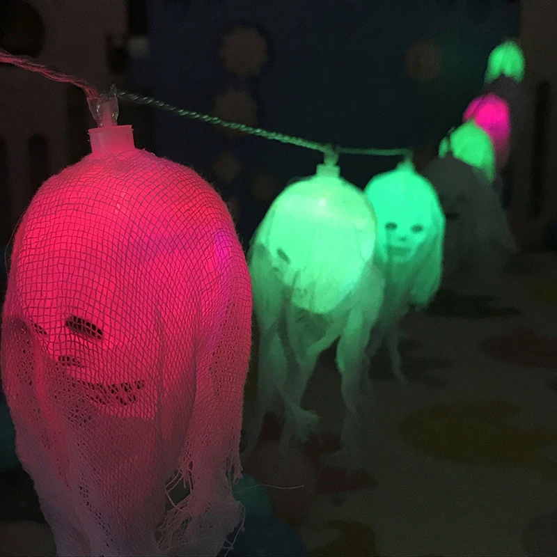 Ужас Хэллоуин Ghost String Light 10 светодиодный 2 5 м ЕС AC220V белый цвет украшение для