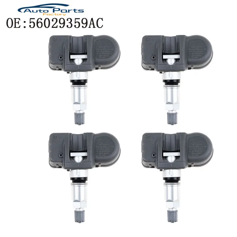 4 шт. новый датчик давления в шинах для 2001-2007 Jeep Cherokee 433 МГц TPMS 56029359AC 56029359AB |