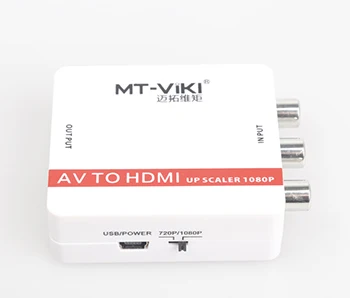 AV в HDMI конвертер пластиковый cvbs HD 1080P композитный аудио видео с usb кабель