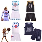 Space Jam костюм для косплея Джерси детская одежда для мелодий #6 Lola Bunny James, топы, шорты, футболка, новое наследие, рубашка, жилет, форма, одежда